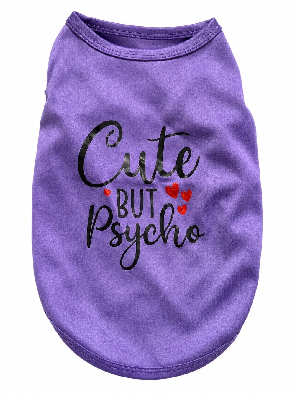 Cute But Psycho Purple Dog Shirt Small New Pet Apparel-NEW